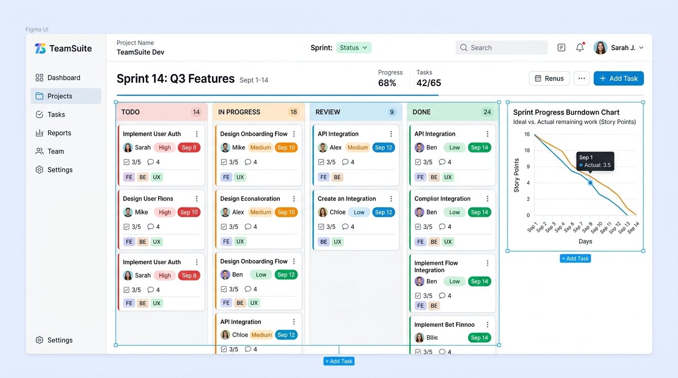 TeamSuiteAI Project Management Dashboard